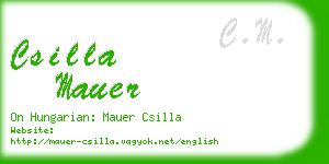 csilla mauer business card